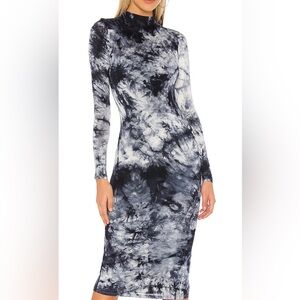 Lovers and friends long sleeve tie dye dress